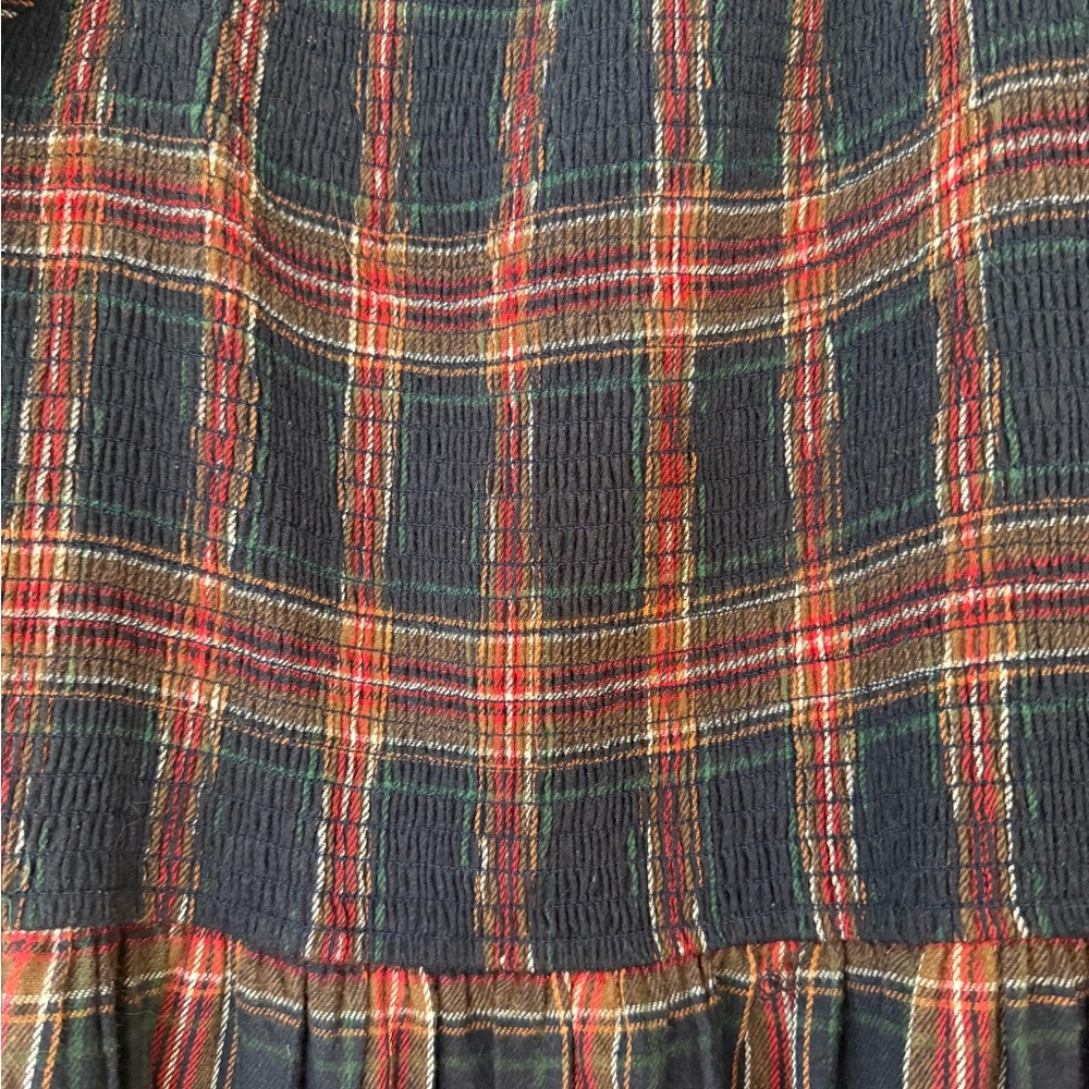 Ivy City Co Madeline Midi Tiered Prairie Dress Red Plaid - Picture 8 of 8